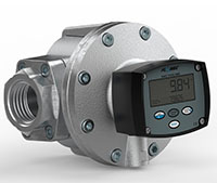 3 to 4" Threaded Oval Gear Flowmeters with LCD Display & Pulse Output